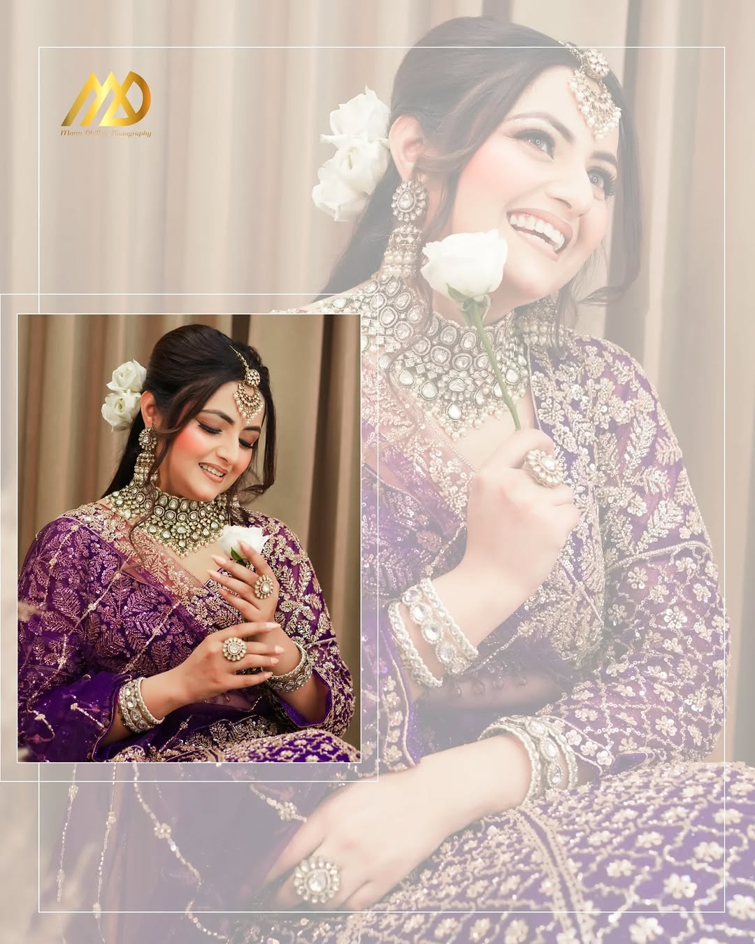 Pretty Purple Floral Lehenga Happy Customer