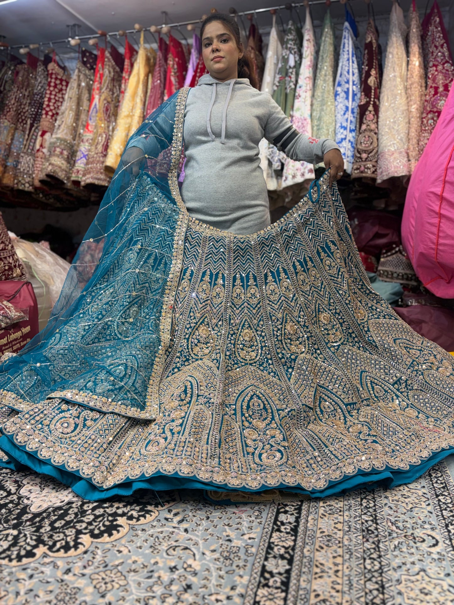 Good looking Blue Embroidery Lehenga