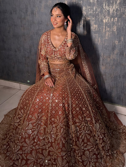 Pretty Purple Floral Lehenga Happy Customer