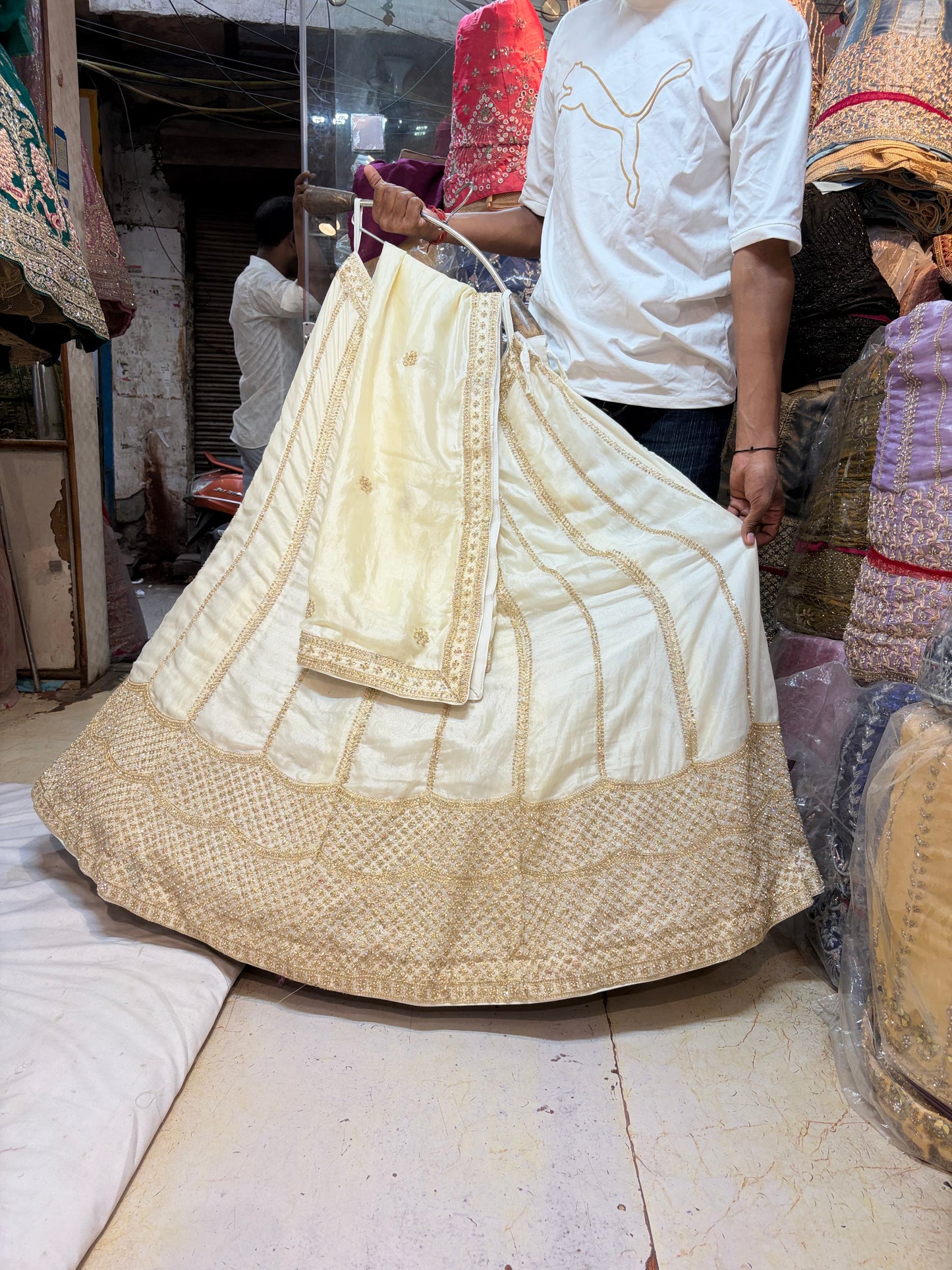 White Designer Lehenga