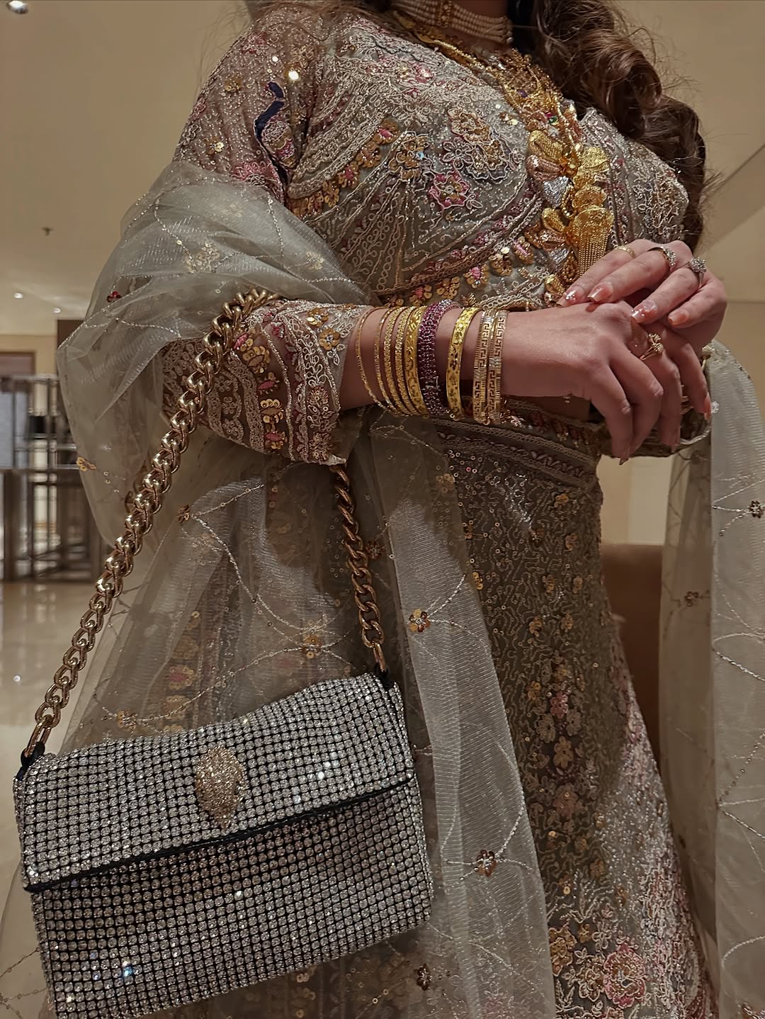 Something different Light pink peacock crop top Lehenga Happy Customer