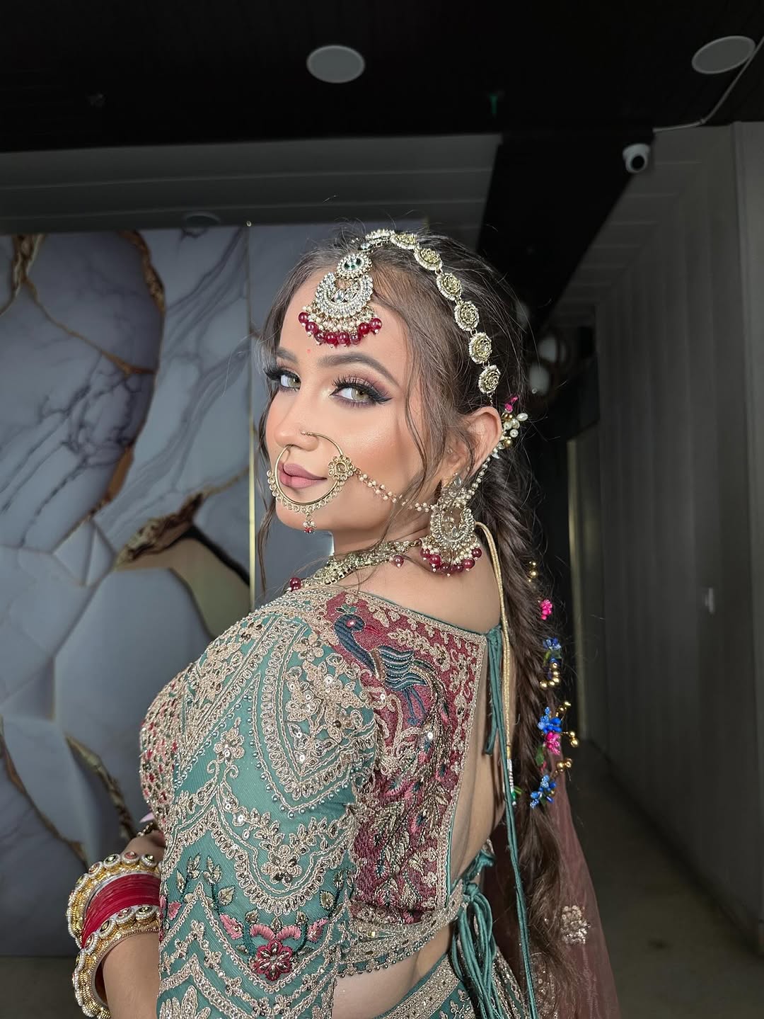 Something Different maroon peach Double Duptta Lehenga Happy Customer