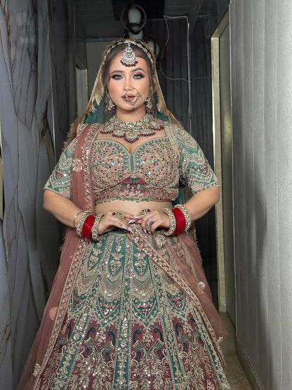 Something Different maroon peach Double Duptta Lehenga Happy Customer