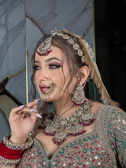 Something Different maroon peach Double Duptta Lehenga Happy Customer