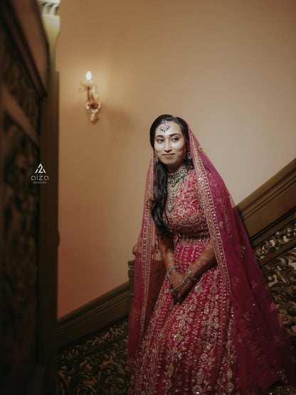 Eye catching Sky blue Crop top Lehenga Happy Customer