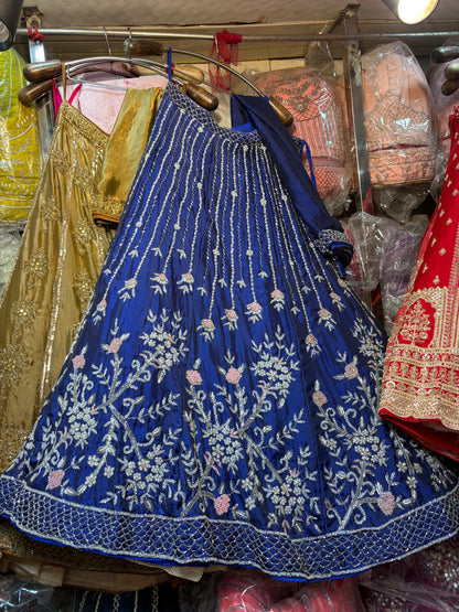 Navy Blue Designer Lehenga