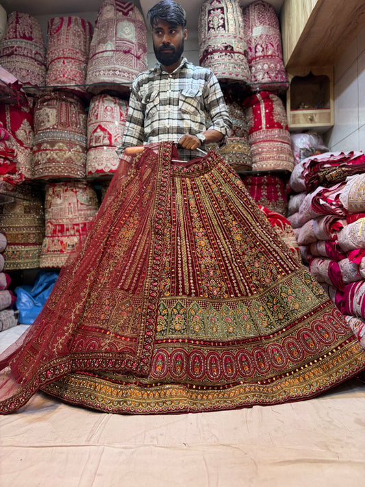 Maroon Bridal Lehenga