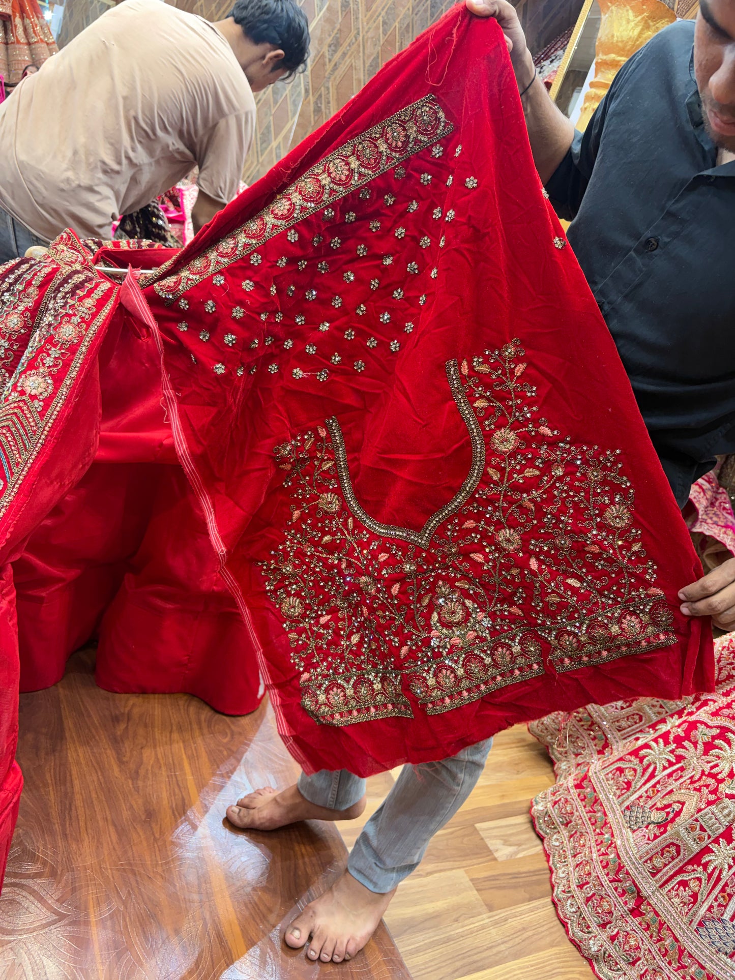 Red Ball Bridal Lehenga