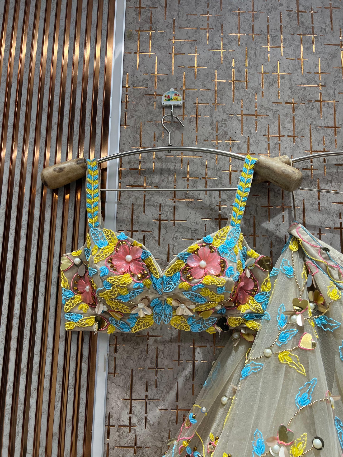 Pista Green Pdp Crop Top Lehenga