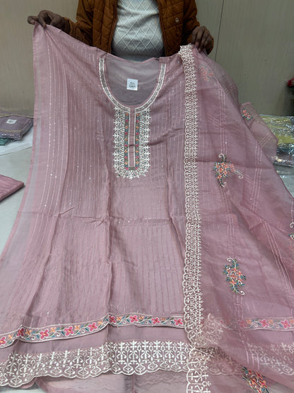 Pink Fancy women Unstitched Suit