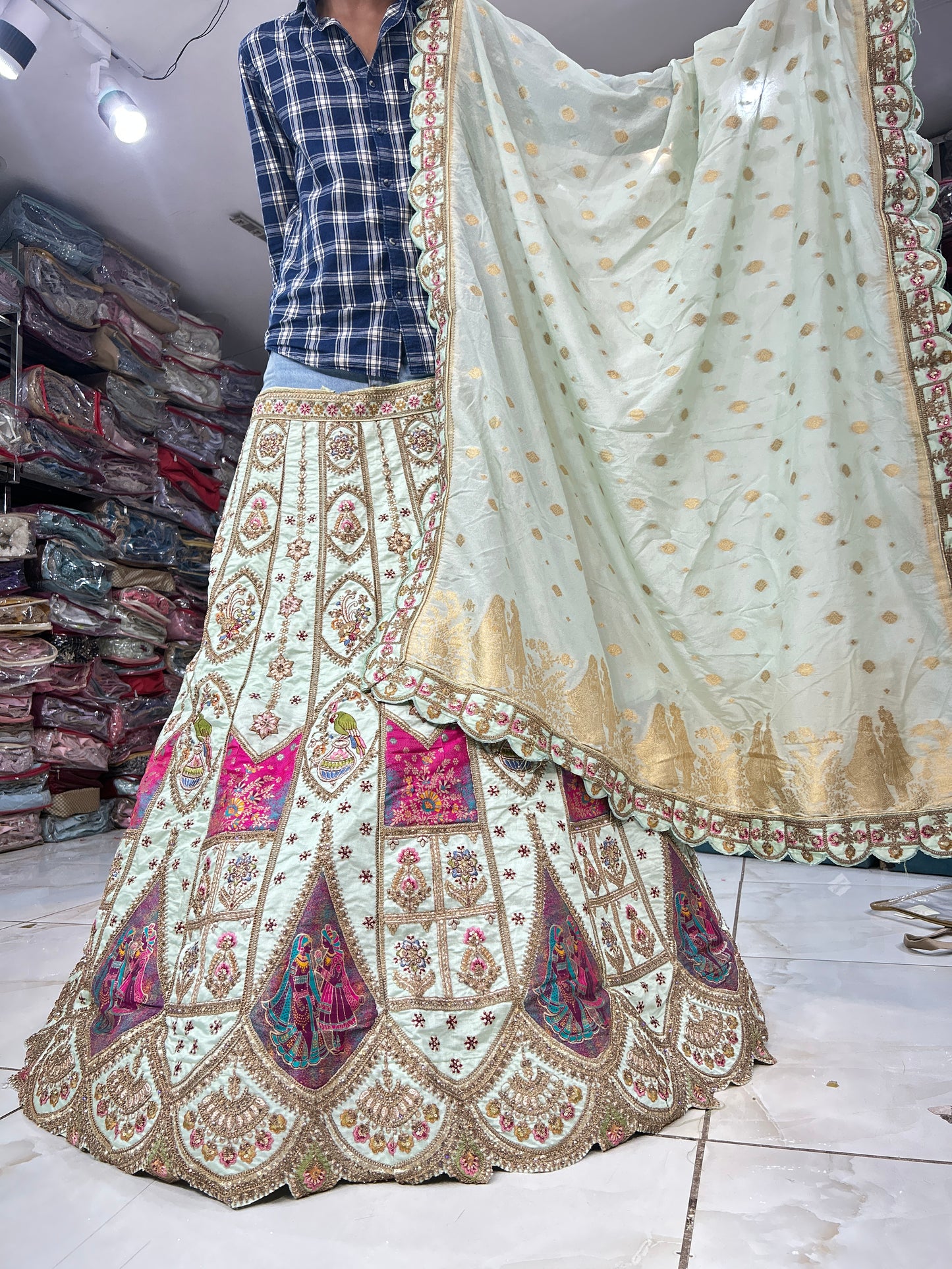 Fabulous green lehenga