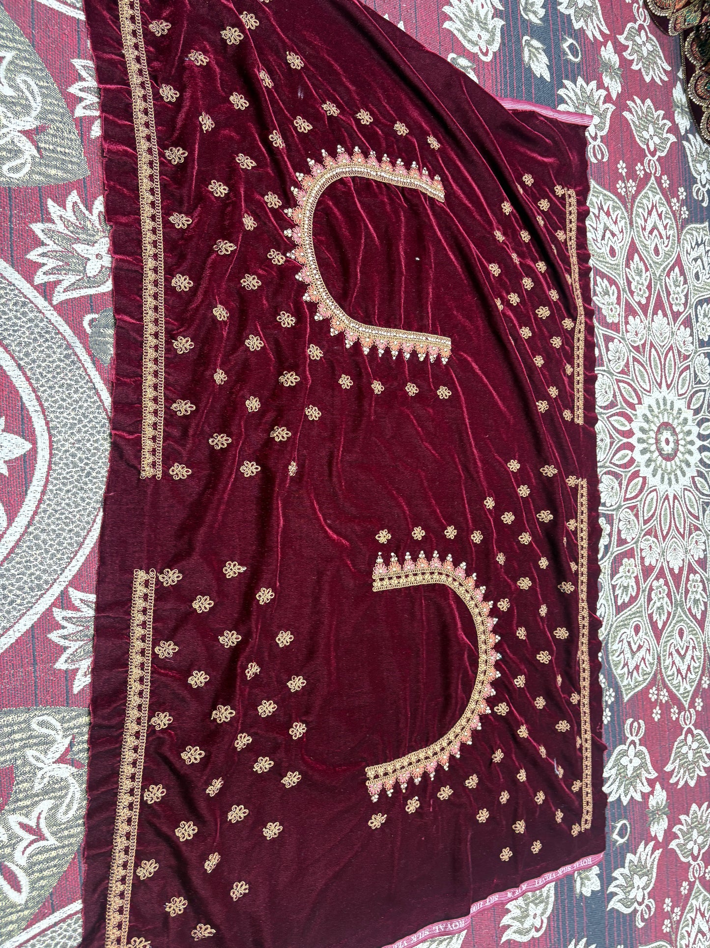 Elegant maroon ball bridal Lehenga