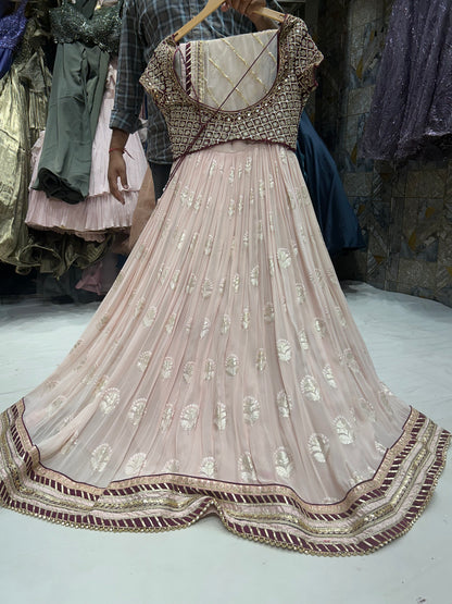 Majestic light baby cop top lehenga