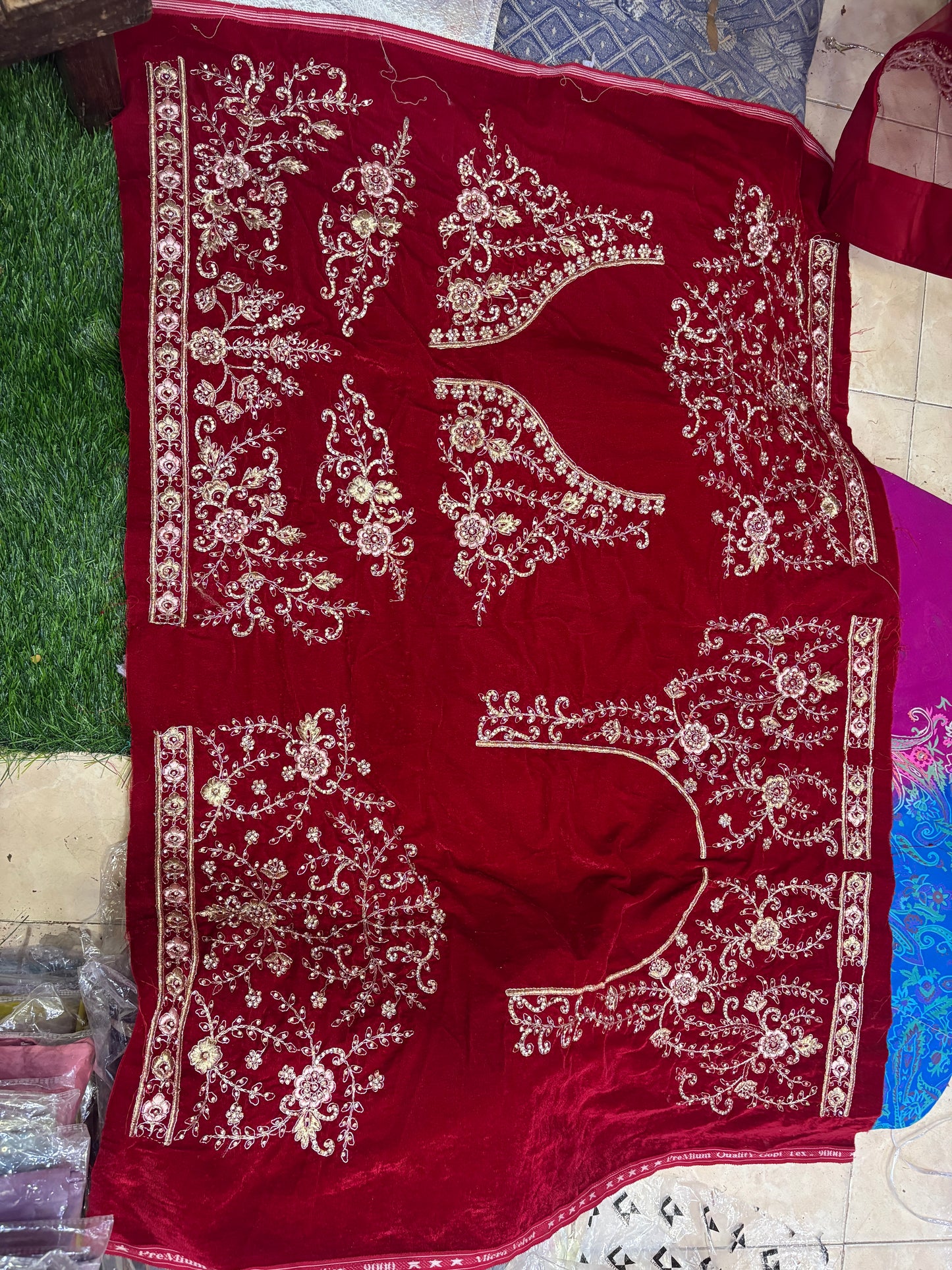 Lavishing red Doli barat ball bridal Lehenga