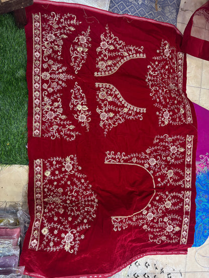 Lavishing red Doli barat ball bridal Lehenga