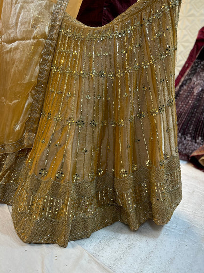 Tremendous golden mirror Lehenga