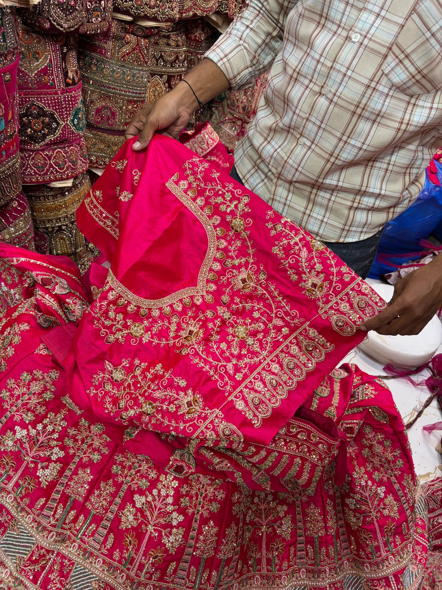 Rani Pink bridal Lehenga