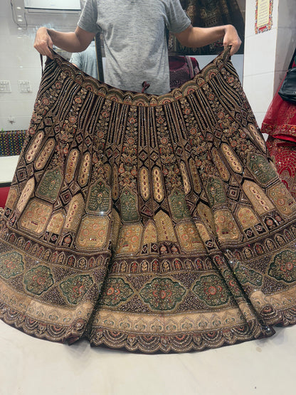 Royal maroon bridal Lehenga happy customer