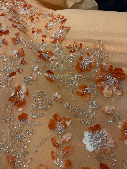 Stunning peach gown big flair