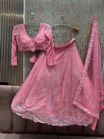 Golden Crop top Lehenga