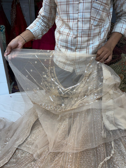 Golden beige designer Lehenga