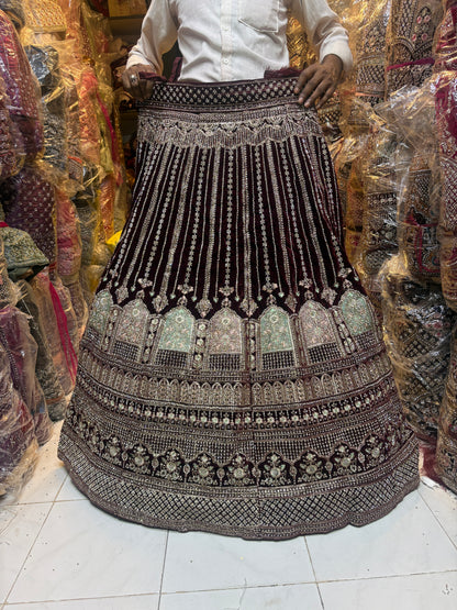 Gorgeous maroon bridal Lehenga