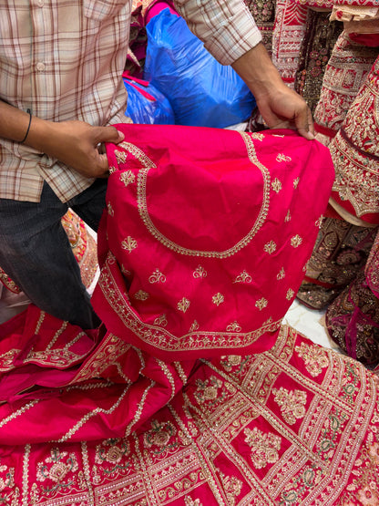 Rani pink Sabyasachi Bridal Lehenga
