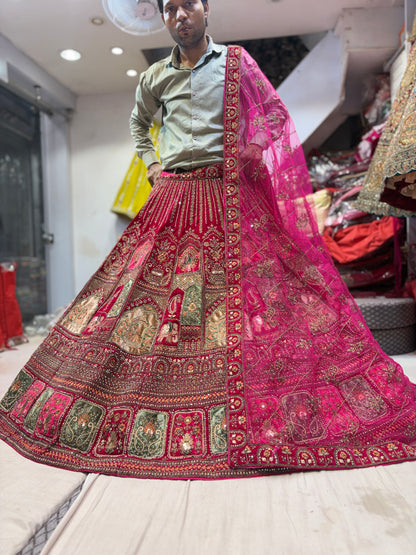 Fabulous maroon bridal  Lehenga