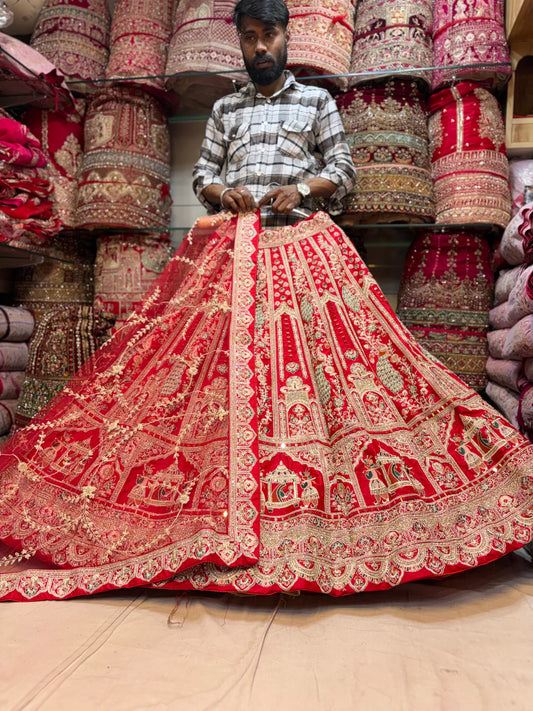 Rani pink Doli Barat Bridal Lehenga