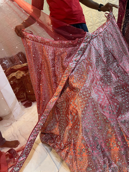 lehenga الوردي المذهل