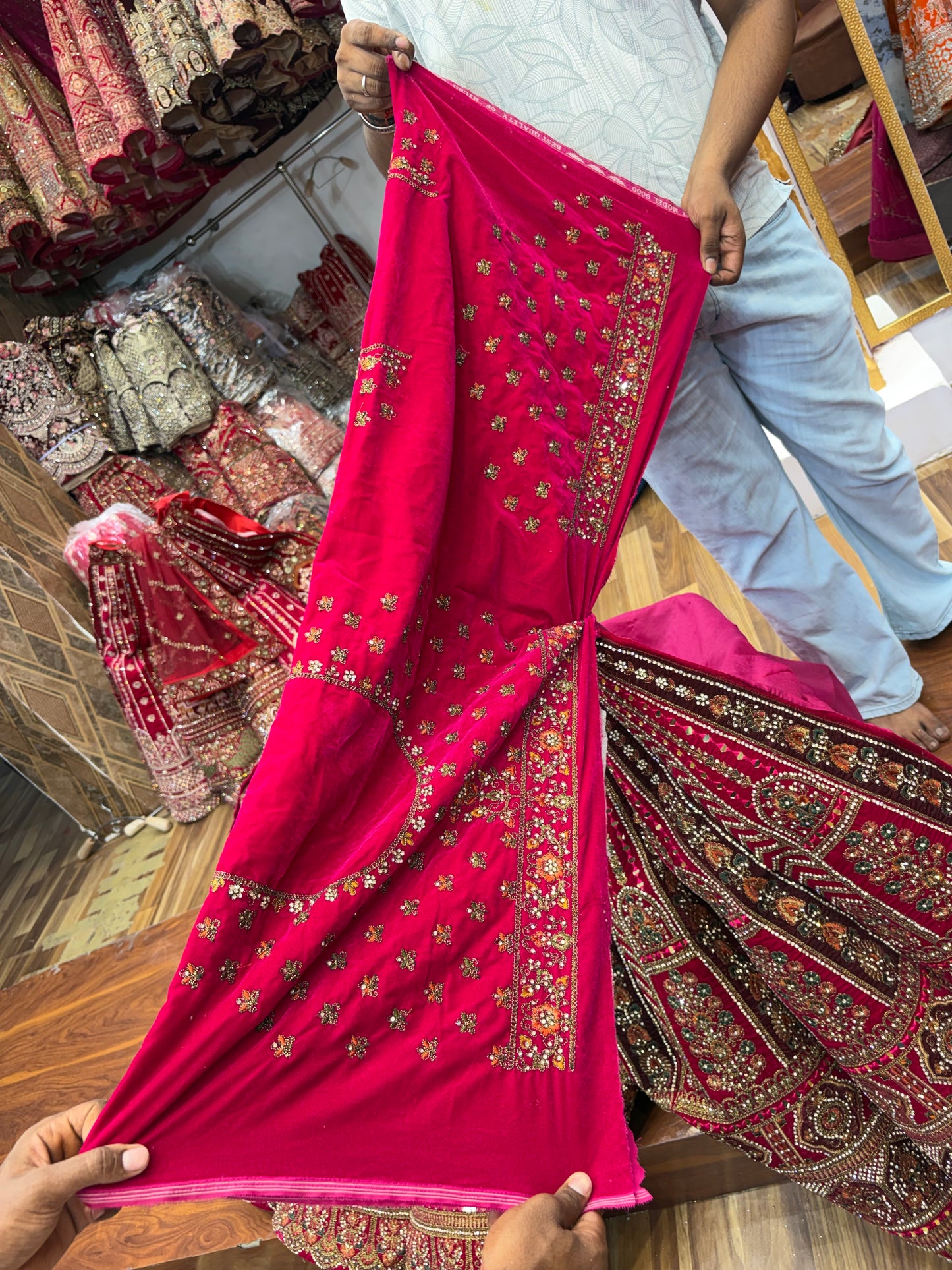 Rani Pink Ball Bridal Lehenga