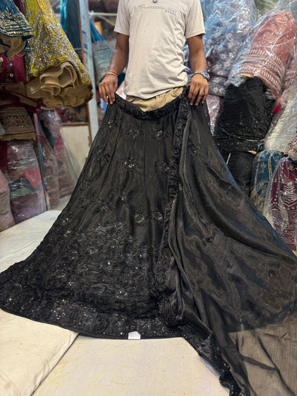 Designer Z black Lehenga