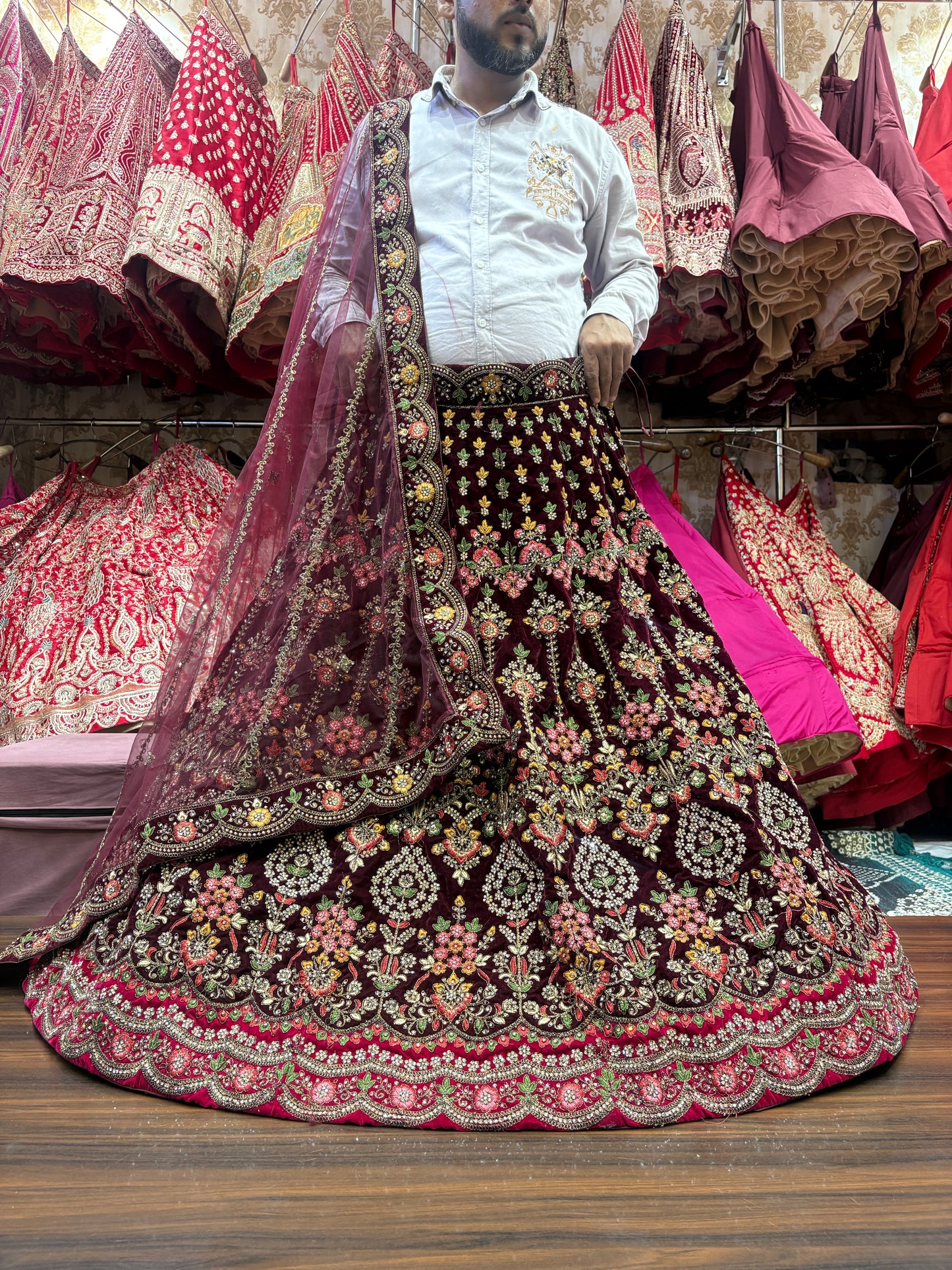 Fabulous maroon bridal Lehenga