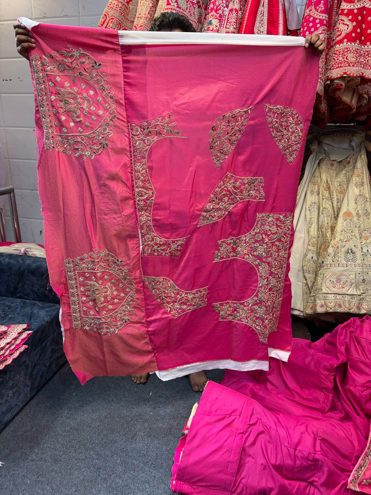 Rani Pink Designer Bridal Lehenga