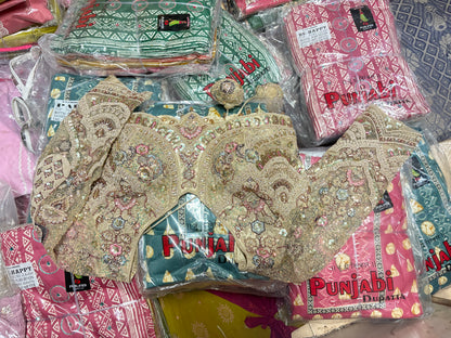 Designer golden peacock crop top Lehenga