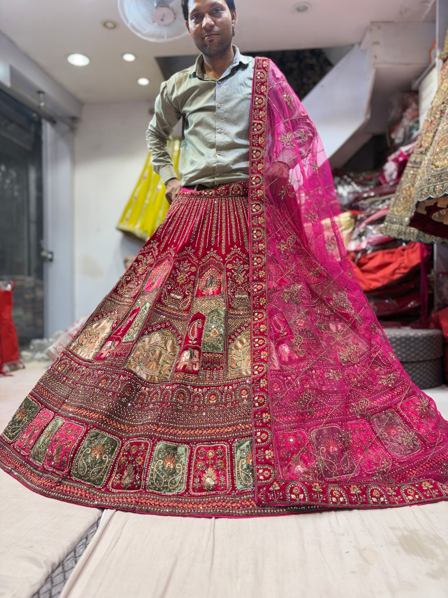 Fabulous maroon bridal  Lehenga