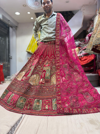 Fabulous maroon bridal  Lehenga