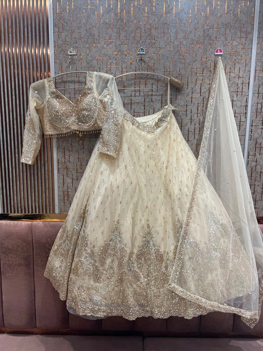 Golden Crop top Lehenga