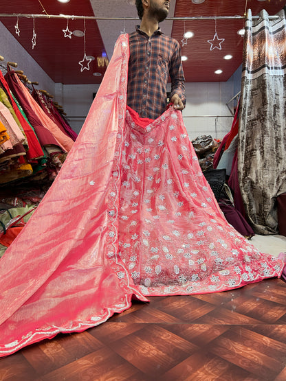 Awesome peach pink lehenga