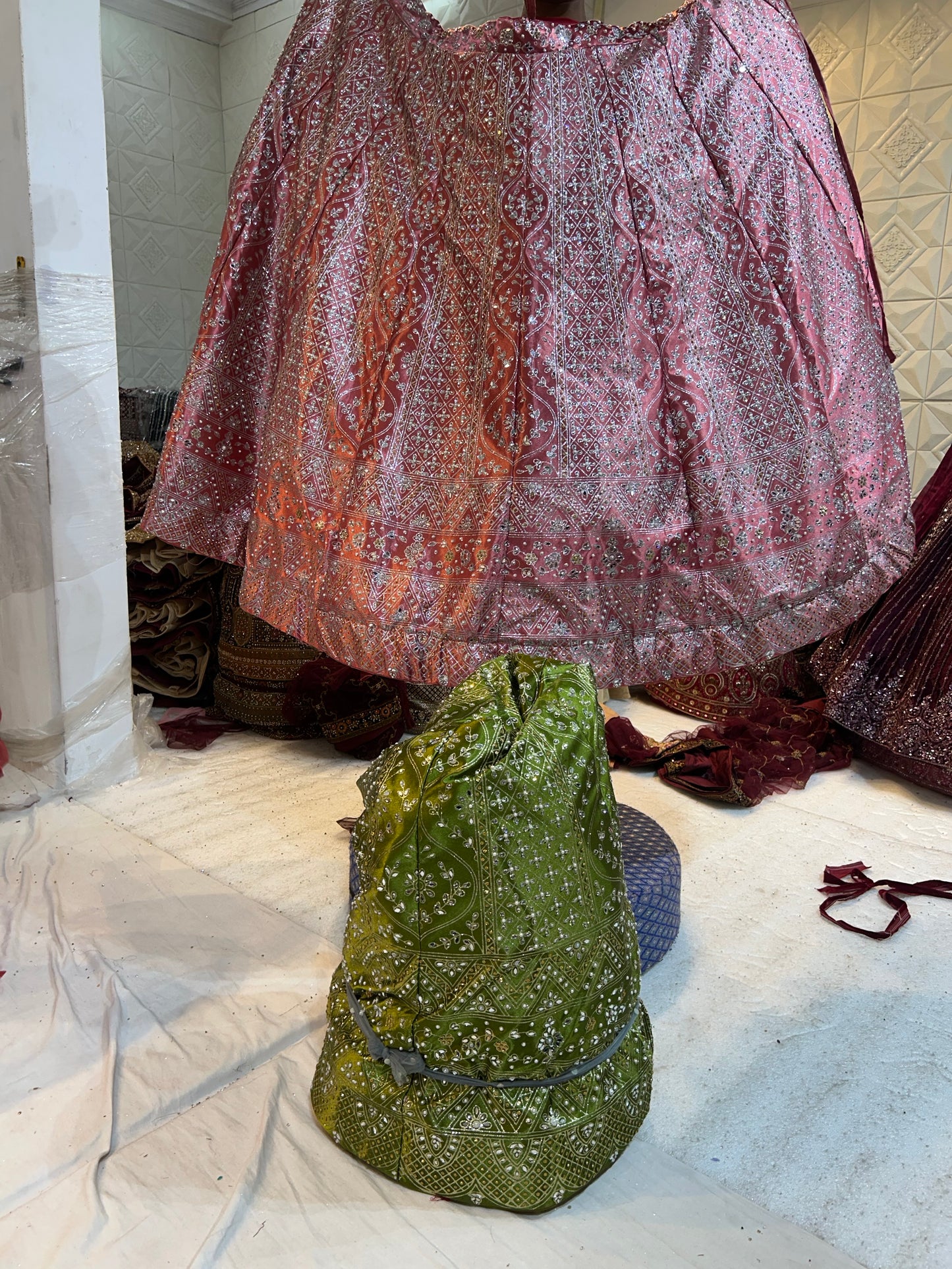 lehenga الوردي المذهل