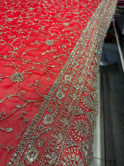 Awesome dark pink saree