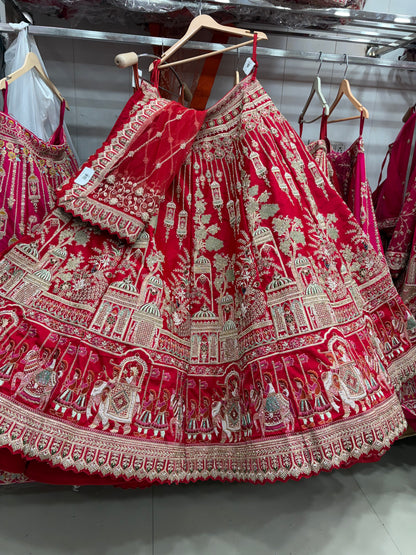 Rani pink peacock Bridal Lehenga