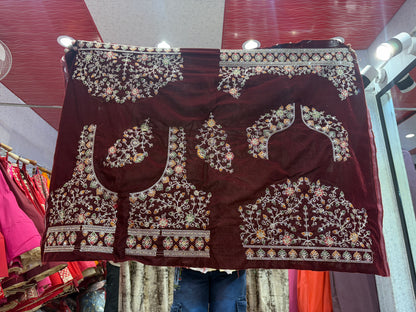 Fabulous maroon peacock bridal Lehenga