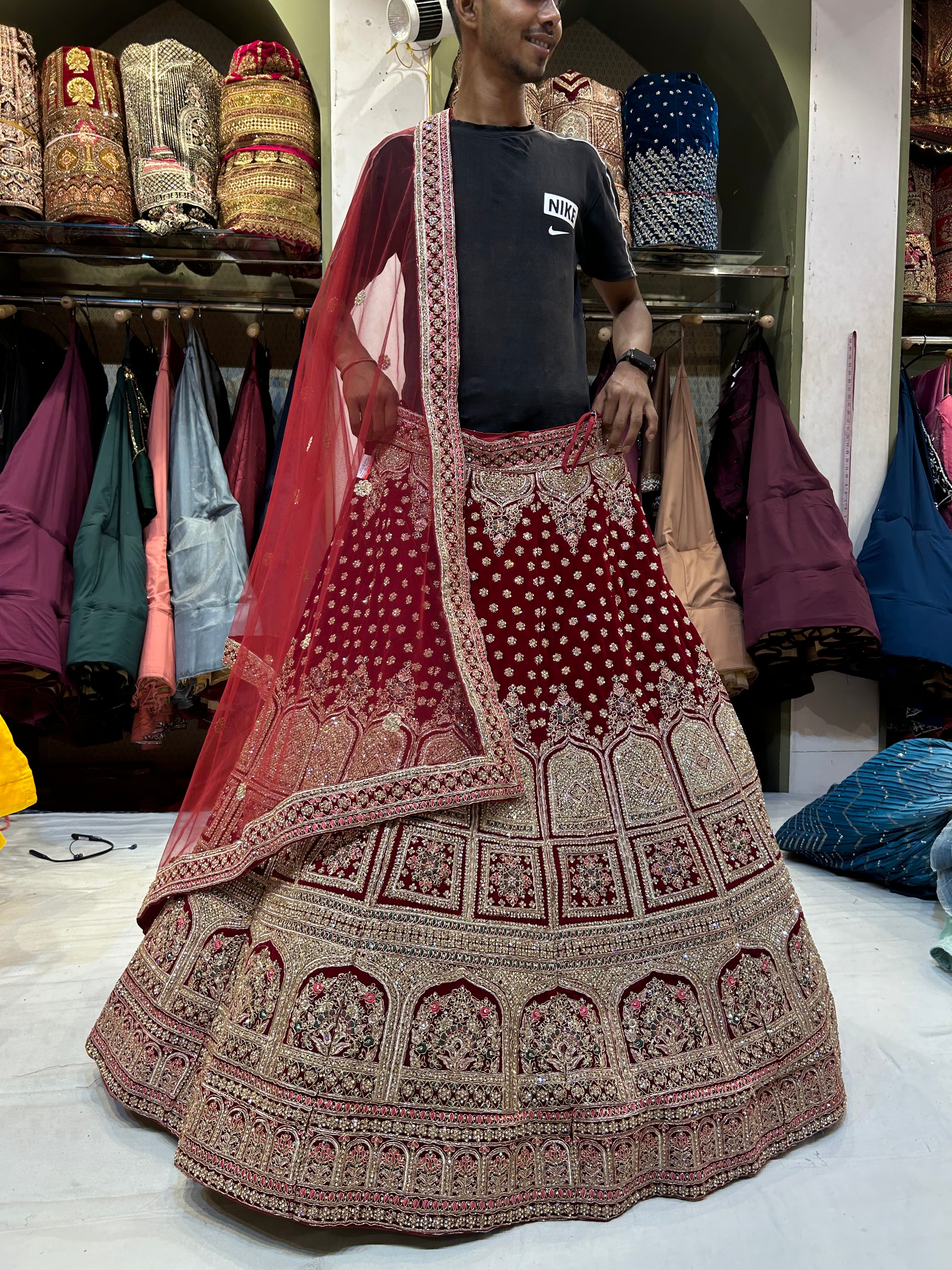 Awesome red bridal Lehenga Shopping World