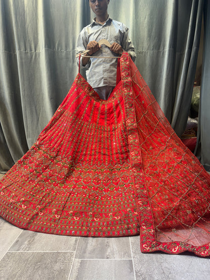 Beautiful orange bridal Lehenga