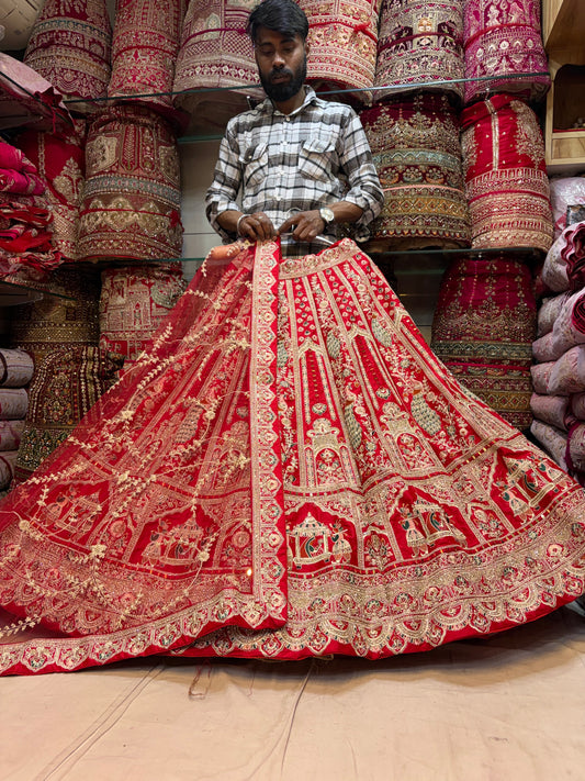 Rani pink Doli Barat Bridal Lehenga