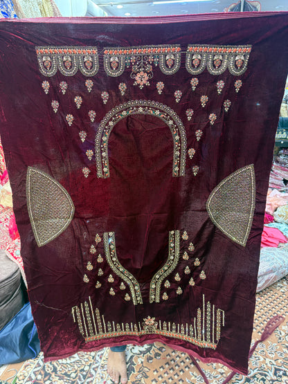 Beautiful Maroon Doli Barat Ball bridal Lehenga