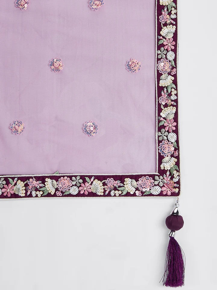 Bright Sequin, Golden-Sliver Threaded Embroidered Georgette sea green white girlish Lehenga