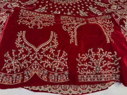 Tremendous rani pink handwork Doli Barat bridal Lehenga