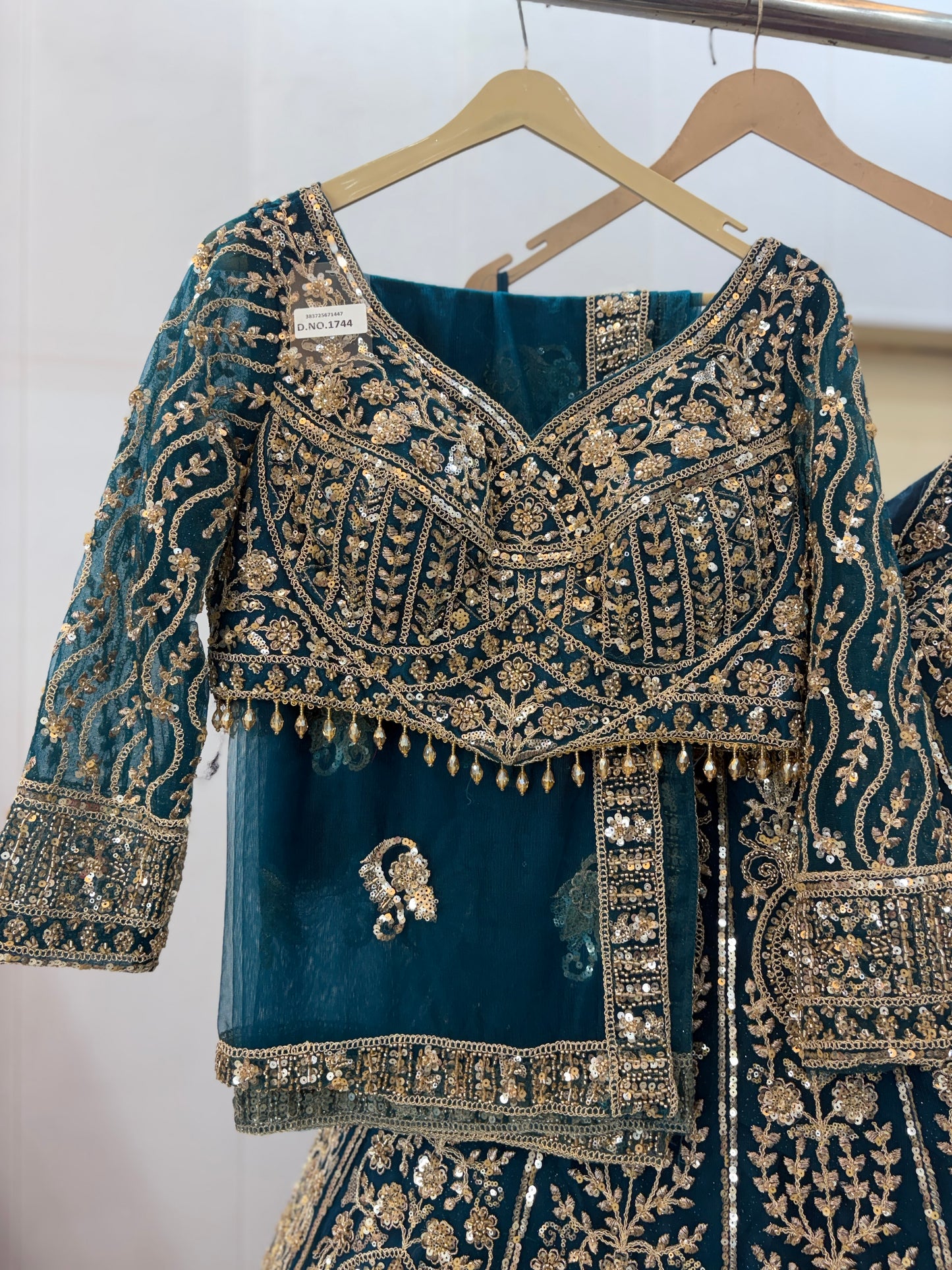 Fabulous blue Crop top Lehenga